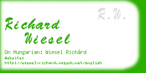 richard wiesel business card